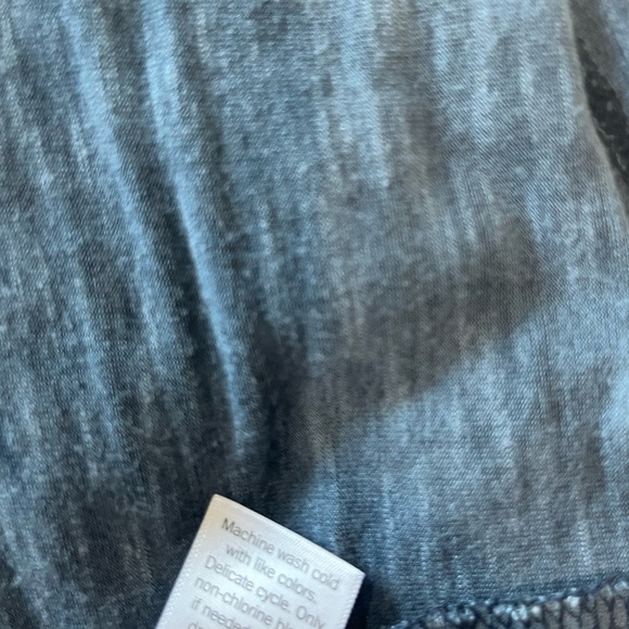 Sonoma Tiered Maxi Tank Dress Distressed Faded Blue Cinch Waist Large - Picture 11 of 16